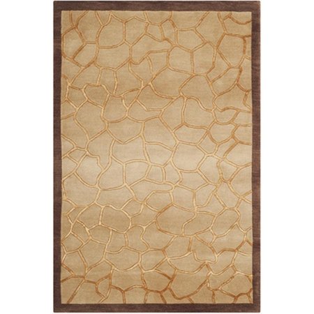 SAFAVIEH 9 x 12 ft. Rectangle Contemporary Tibetan Gold Hand Knotted Rug TB421A-9